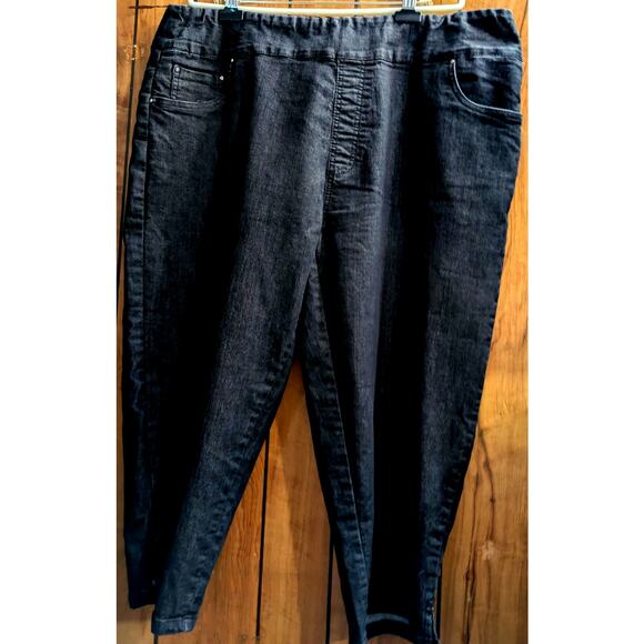 Blair Denim Jeans Capris Plus Size 20W 20 W Pockets Cropped Pants PullON Stretch - Picture 1 of 4